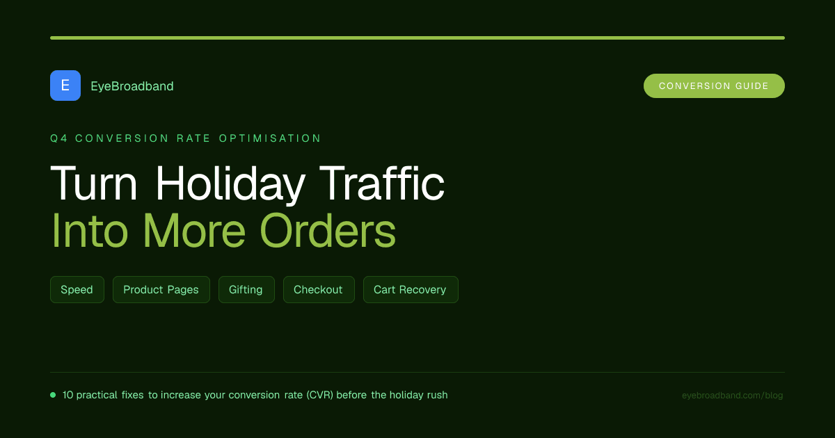 How to Increase Your Conversion Rate (CVR) in Q4: 10 Fixes That Turn Holiday Traffic Into Orders