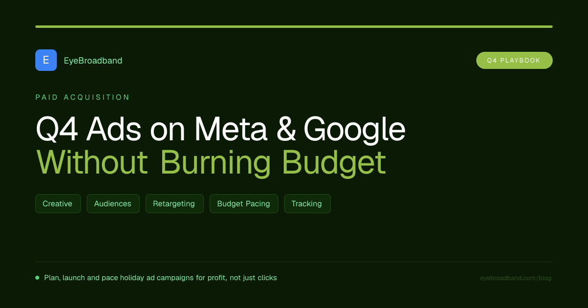 Q4 Paid Ads on Meta and Google: How to Scale Without Burning Budget
