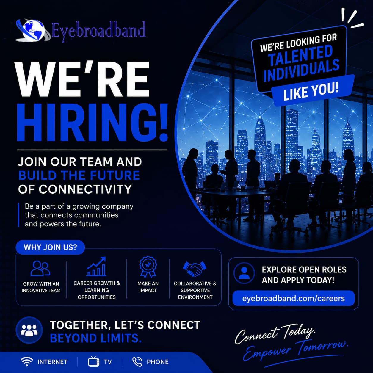 We're Hiring at EyeBroadband – Current Openings 2026